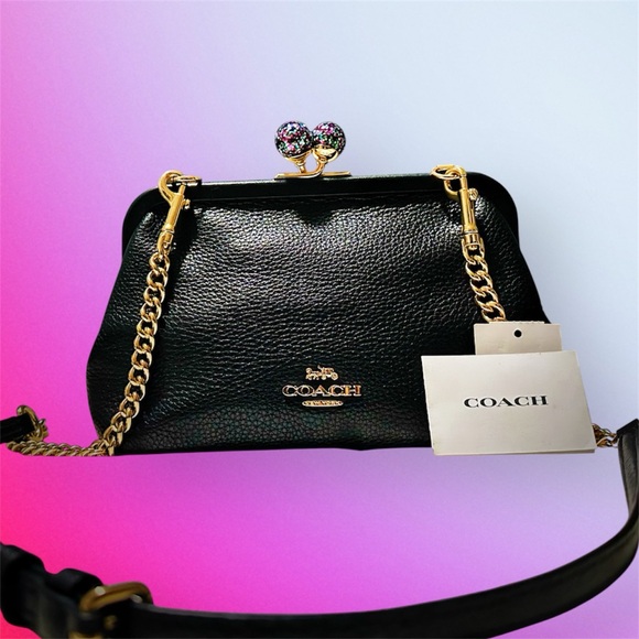 Coach Handbags - Rare Vintage style Coach Nora Kicelock Crossbody bag Black soft Leather